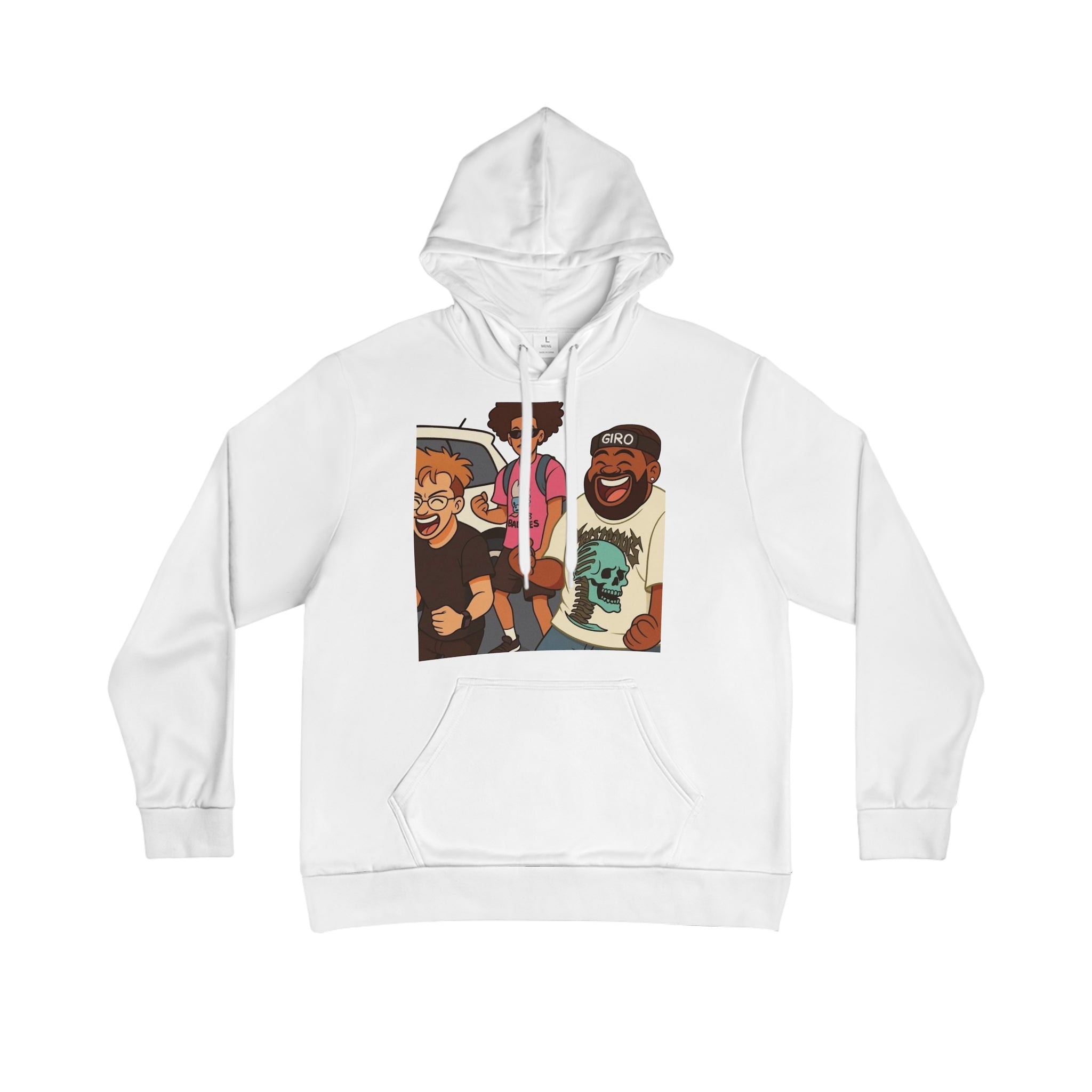 Men's Hoodie - Retro Cartoon Crew Graphic Pullover