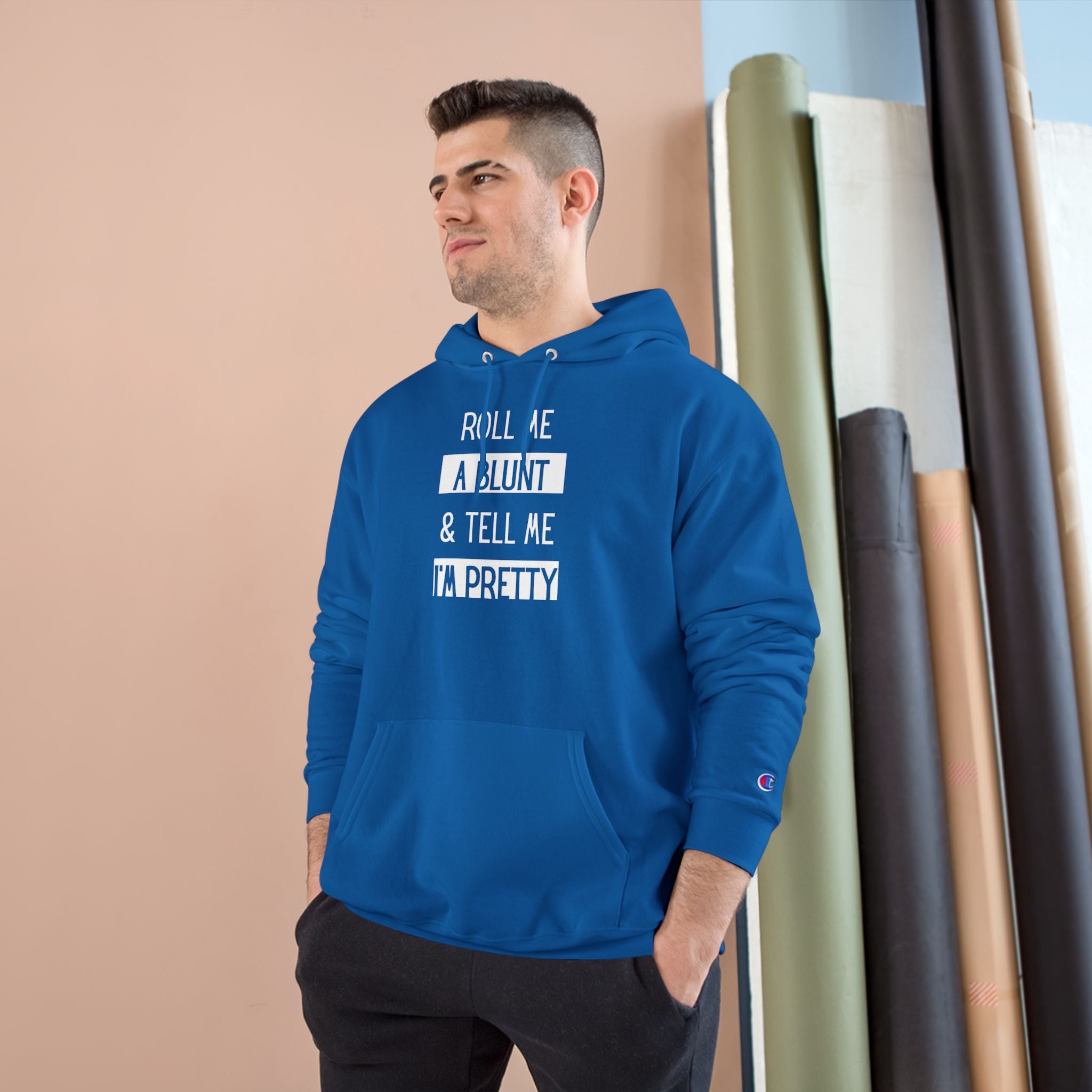 Roll Me a Blunt & Tell Me I’m Pretty Hoodie — Casual Streetwear Pullover