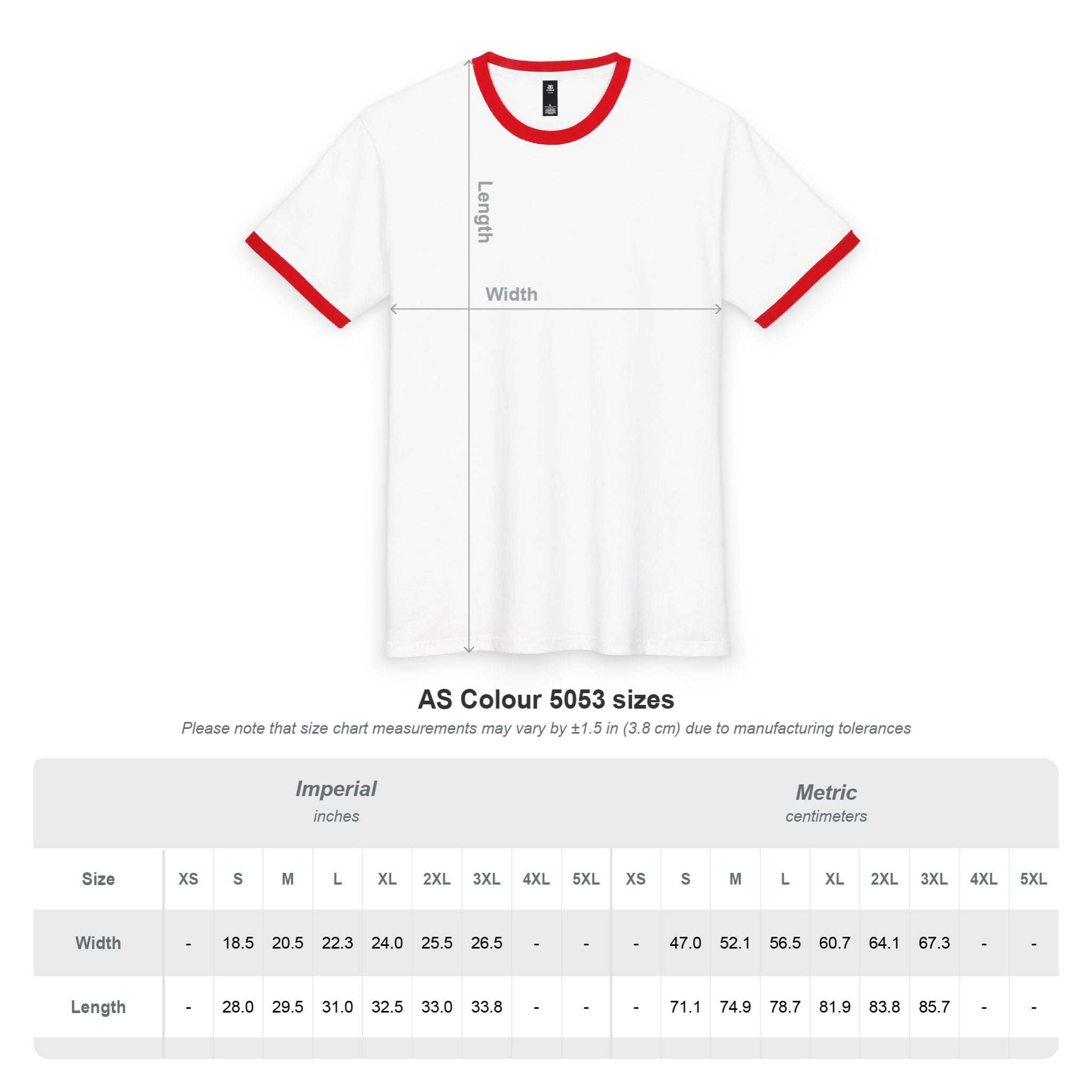 IJWTGH Ringer Tee — Retro White & Red Graphic T‑Shirt