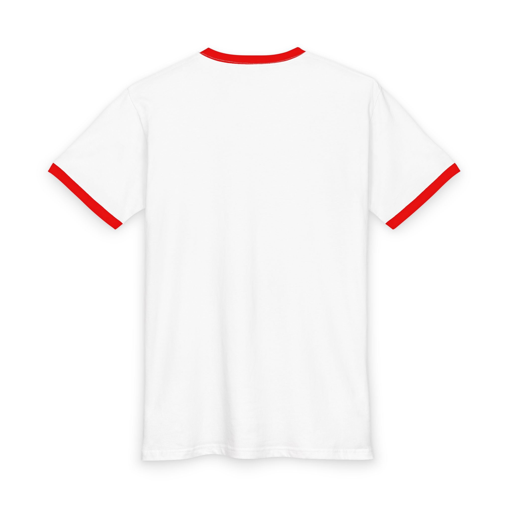 IJWTGH Ringer Tee — Retro White & Red Graphic T‑Shirt